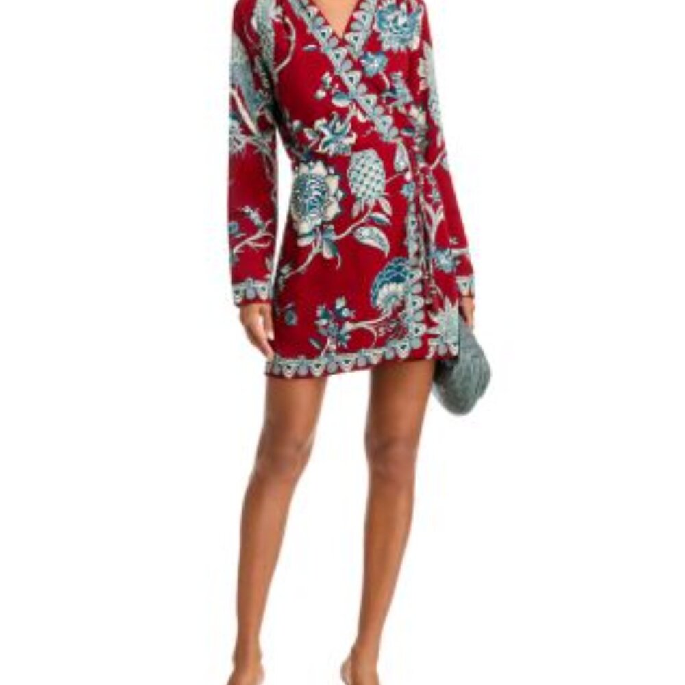 FARM Rio NWT size small red wrap mini dress